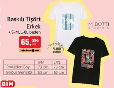 M.BOTTİ STUDİO'S BASKILI TİŞÖRT  ERKEK